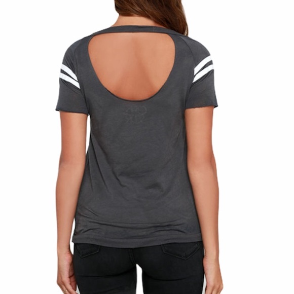 Chaser Graphic LOVE Dark Gray Cut Out Tee M - Picture 10 of 14